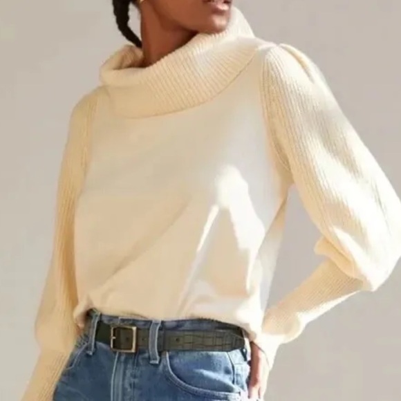 dolan Sweaters - Anthropologie Dolan Ivory Cream Cowl Neck Sweater Size Medium